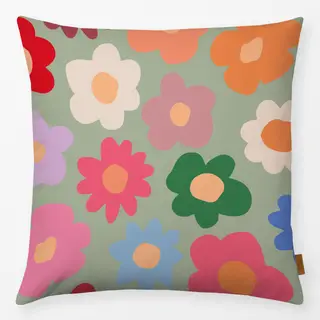 Kissen Daisy Allover grün