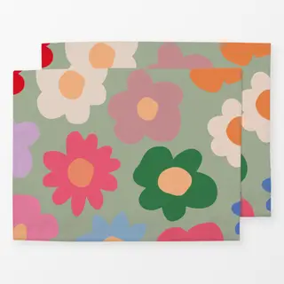 Tischset Daisy Allover grün