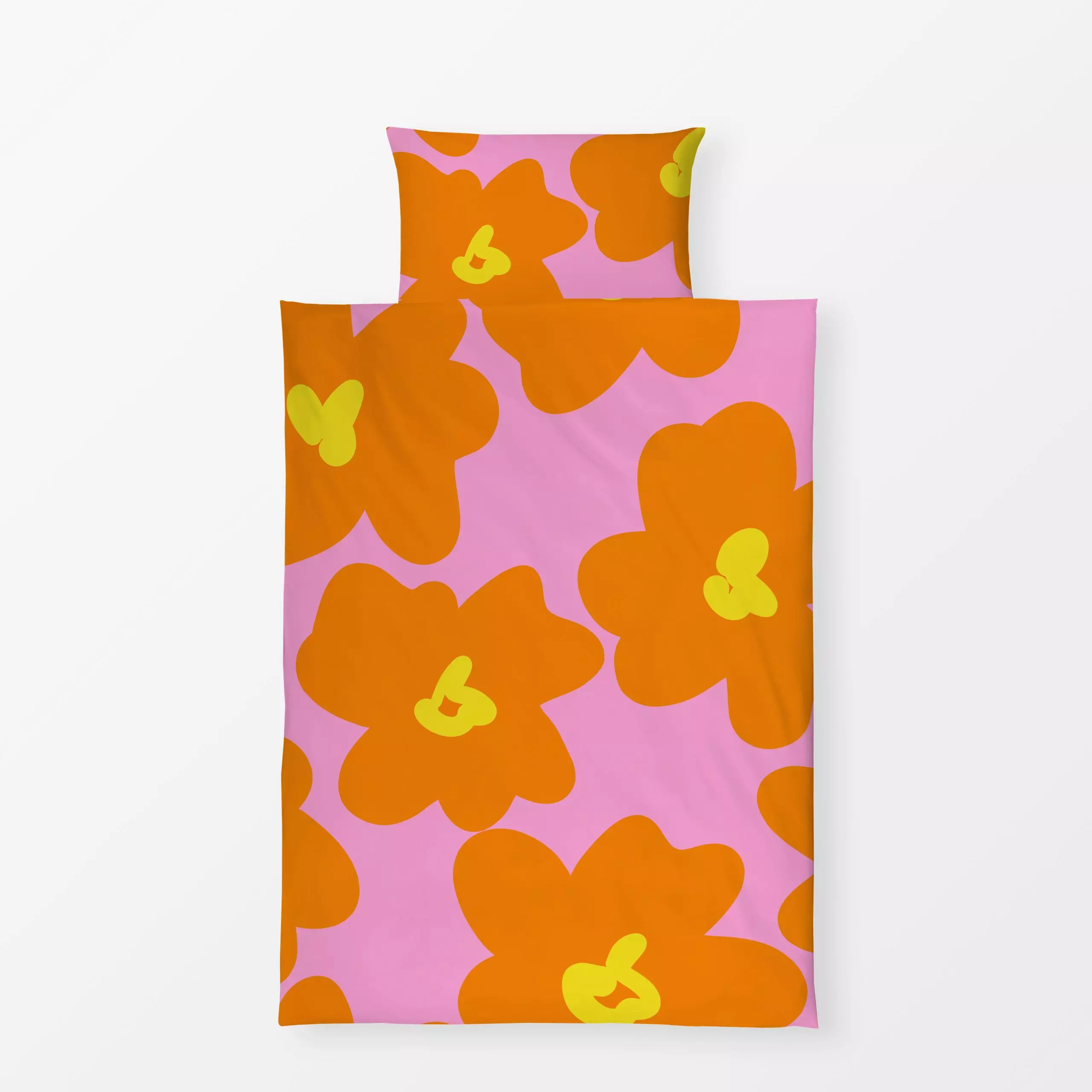 Bettwäsche Retro Summer Fun 1 - Blumen & Florales, Sommer - von „Uta Naumann"; boho, abstrakt, Blumen, Retro, Sommerblumen, ...