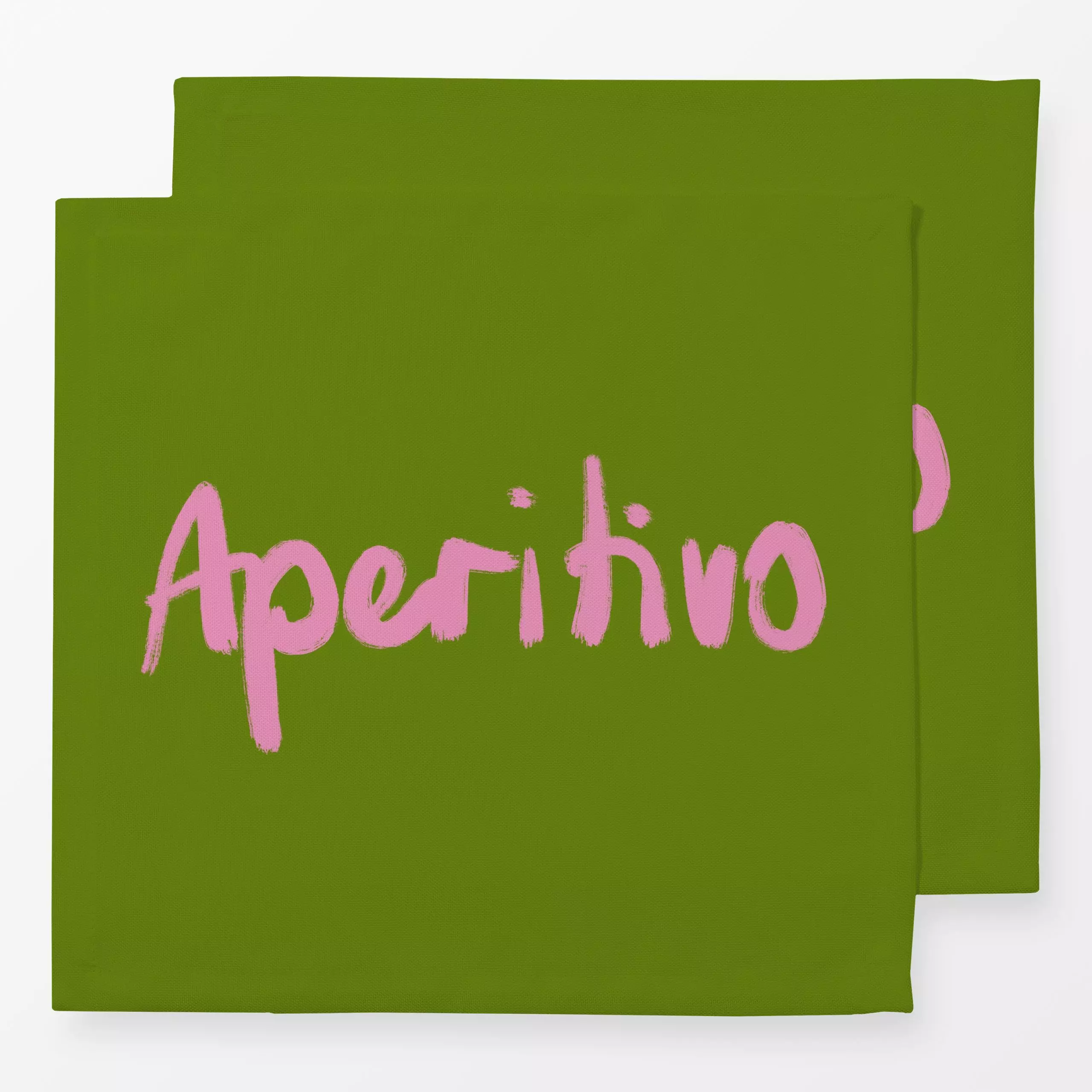 Servietten Aperitivo Typo Grün Pink - Sprüche & Schriftzüge, Küche, Essen & Trinken - von „Sophie Augustin Illustration"; So...