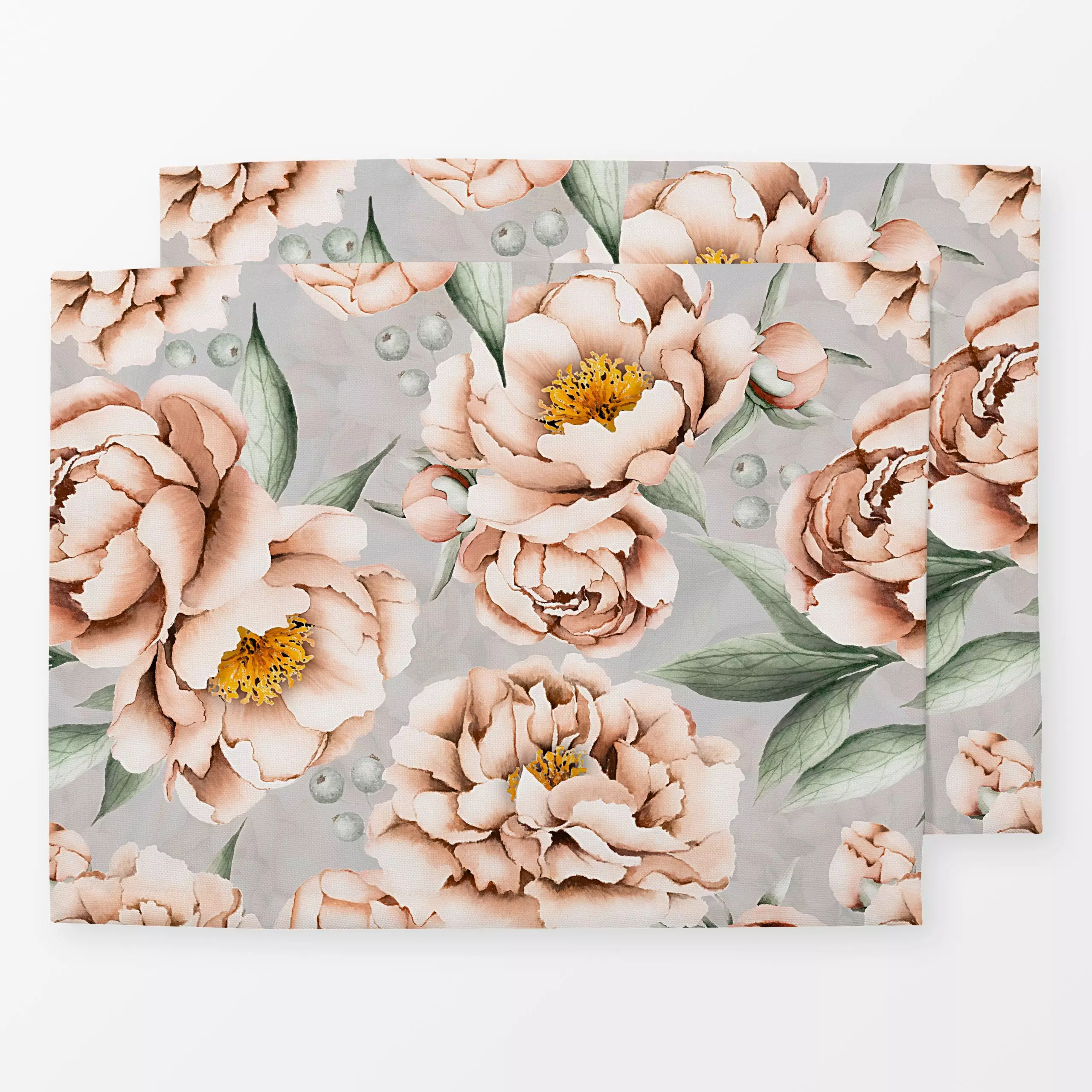 Tischset Orange Pfingstrosen, Blumen, Sommer, von Uta Naumann