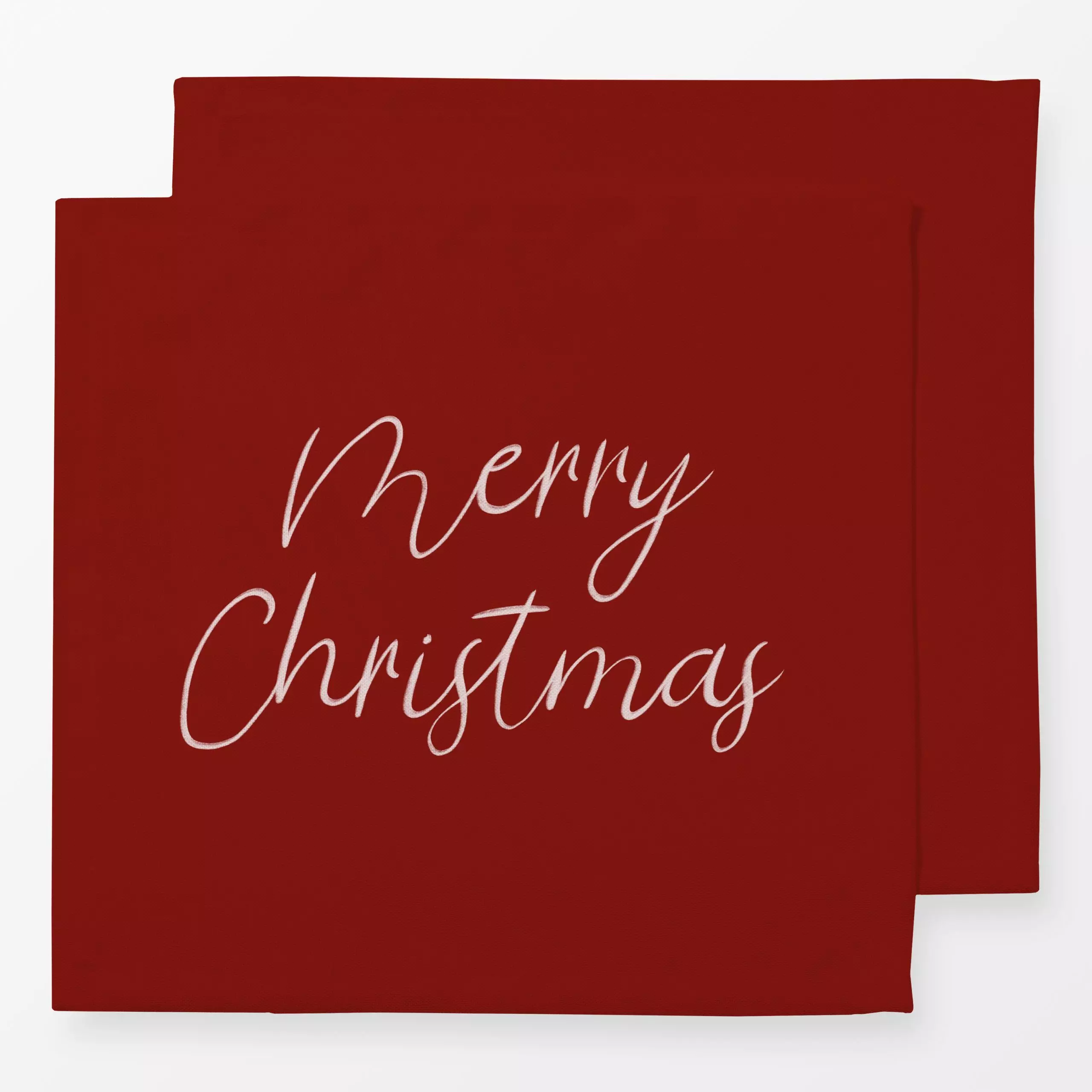 Servietten Merry Christmas rot - Sprüche & Schriftzüge, Weihnachten - von „Studio Kesse"; Merry Christmas, Weihnachten, typo...
