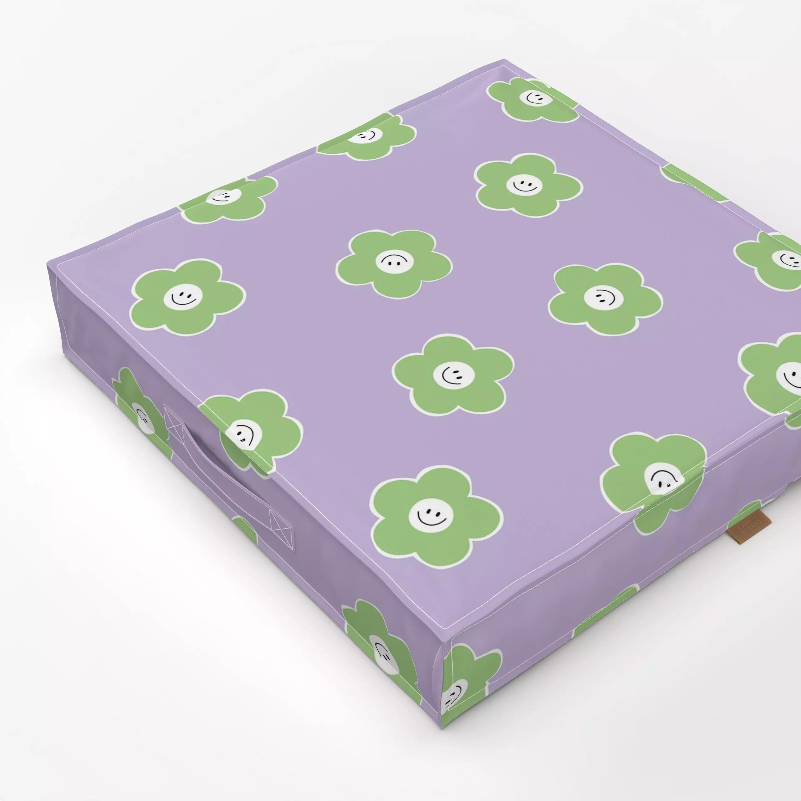 Bodenkissen Happy Daisy - Symbole & Muster, Retro & Vintage - von „Maren Gross "; Muster, Retro, trend, Geschenk, cool, dais...