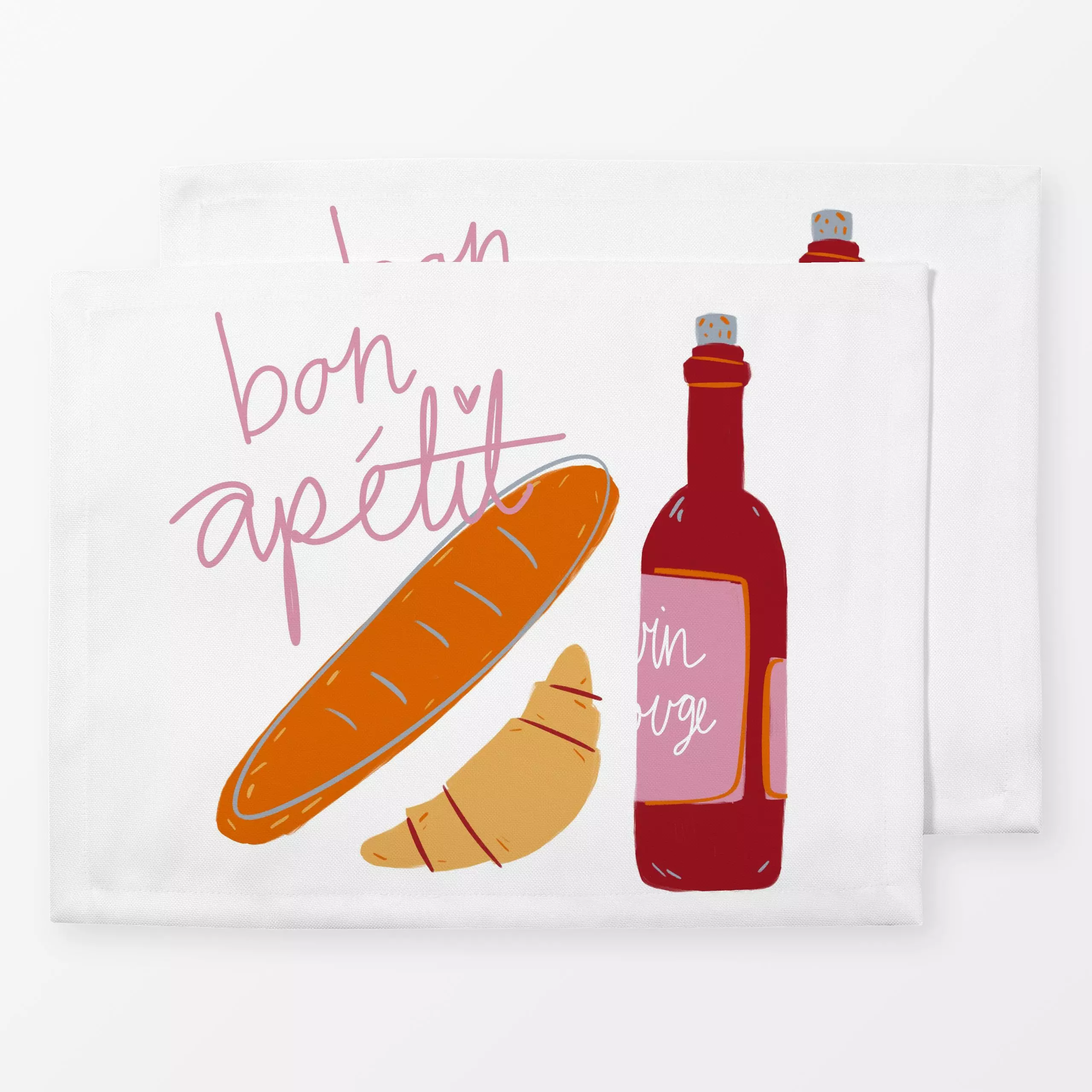 Tischset Bon apetit, Spruch, Essen & Trinken, von Lena Lackmann
