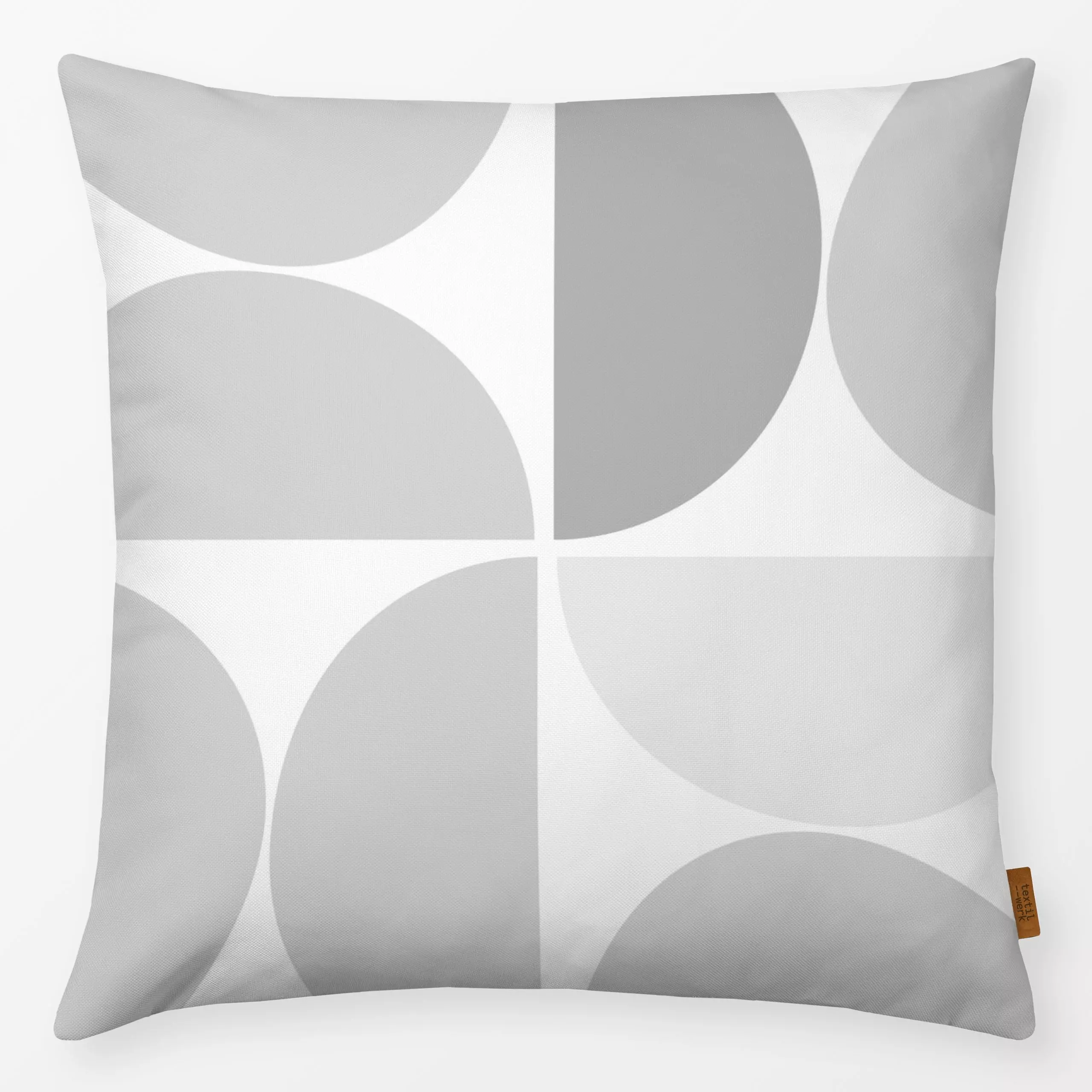 Kissen Muster Halbkreise Grau - Symbole & Muster - von „Sabrina Ziegenhorn"; Muster, grau, Geometrisch, Hygge, modern, Kreis...
