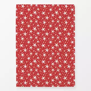 Geschirrtuch festive stars - red