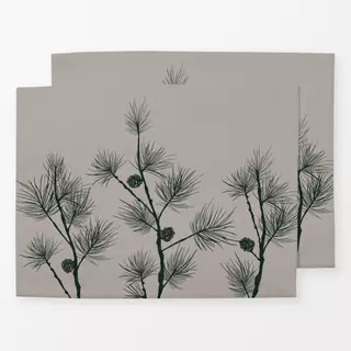 Tischset Mørk Beige Lærkegren