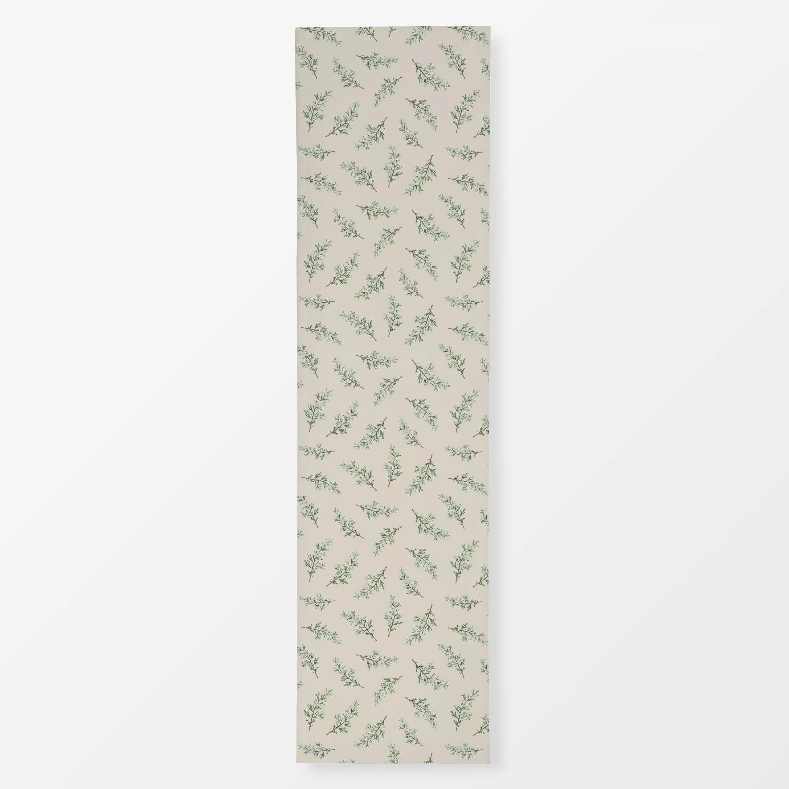 Tischläufer Rosmarinzweige beige - Pflanzen & Botanik - von „Karen Menzenbach"; Aquarell, Zweig, Natur, Blatt, Blätter, Kräu...