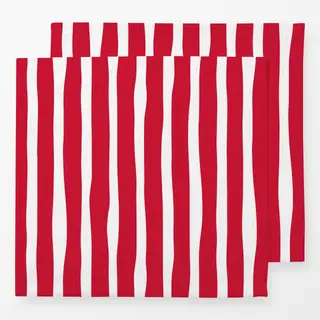 Servietten Streifen rot-weiss