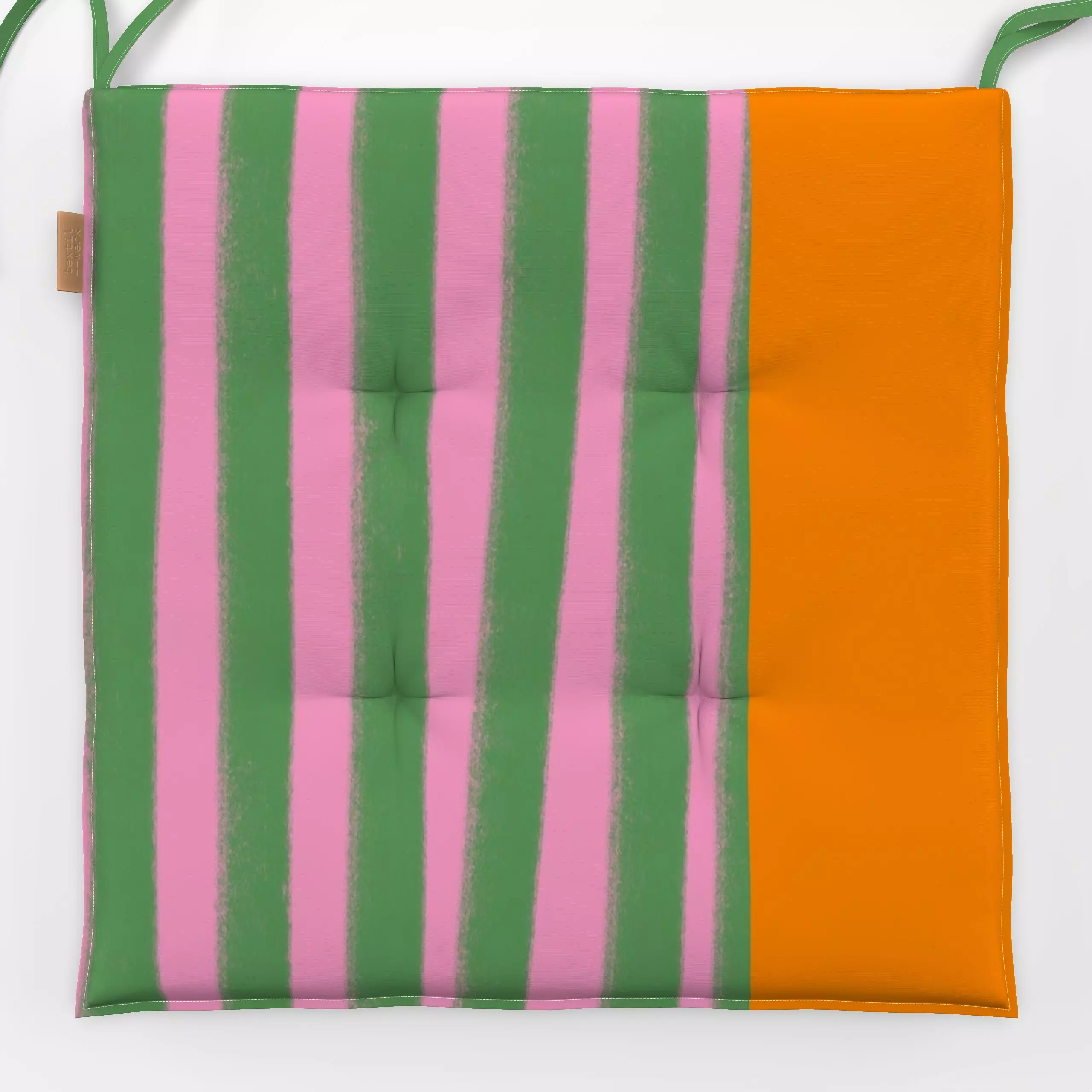 Sitzkissen Bunte Streifen Liebe - Symbole & Muster - von „Ute Arnold"; Streifen, Sommerblumen, bunt, Streifenmuster