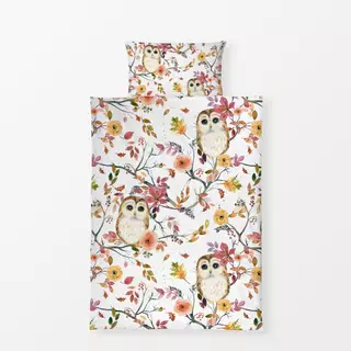 Bettwäsche Owls Trees Autumn Winter