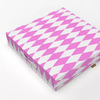 Bodenkissen Diamond Pattern pink