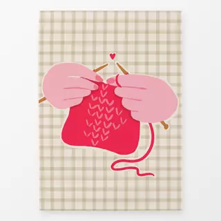 Geschirrtücher Strickende Hände Wendekissen