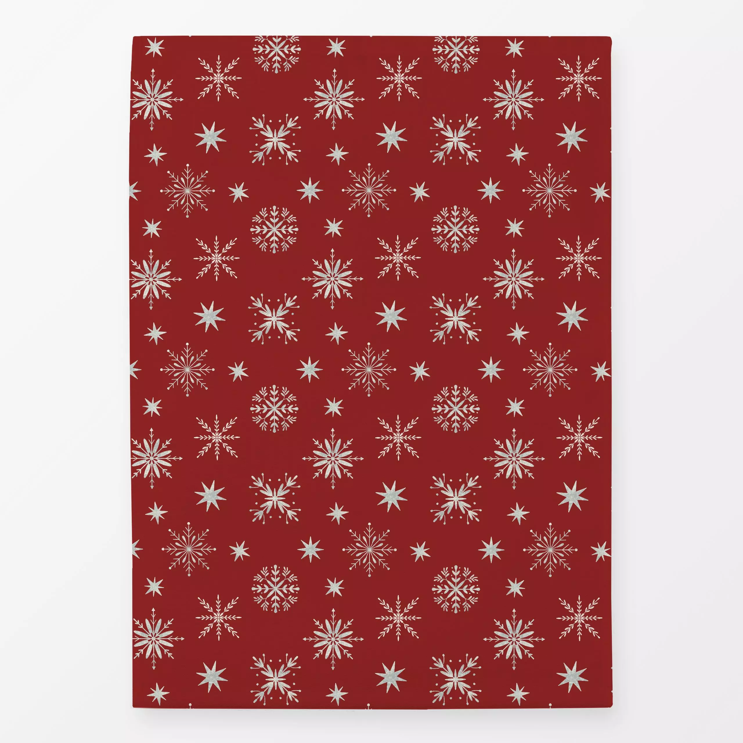 Geschirrtücher Schneeflocken Crimson Rot - Weihnachten, Winter, Symbole & Muster - von „Mareen Heinz"; Muster, Schneeflocken...