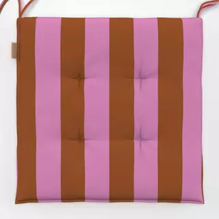 Sitzkissen Blockstreifen Braun Pink
