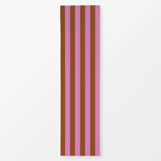 Tischläufer Blockstreifen Braun Pink