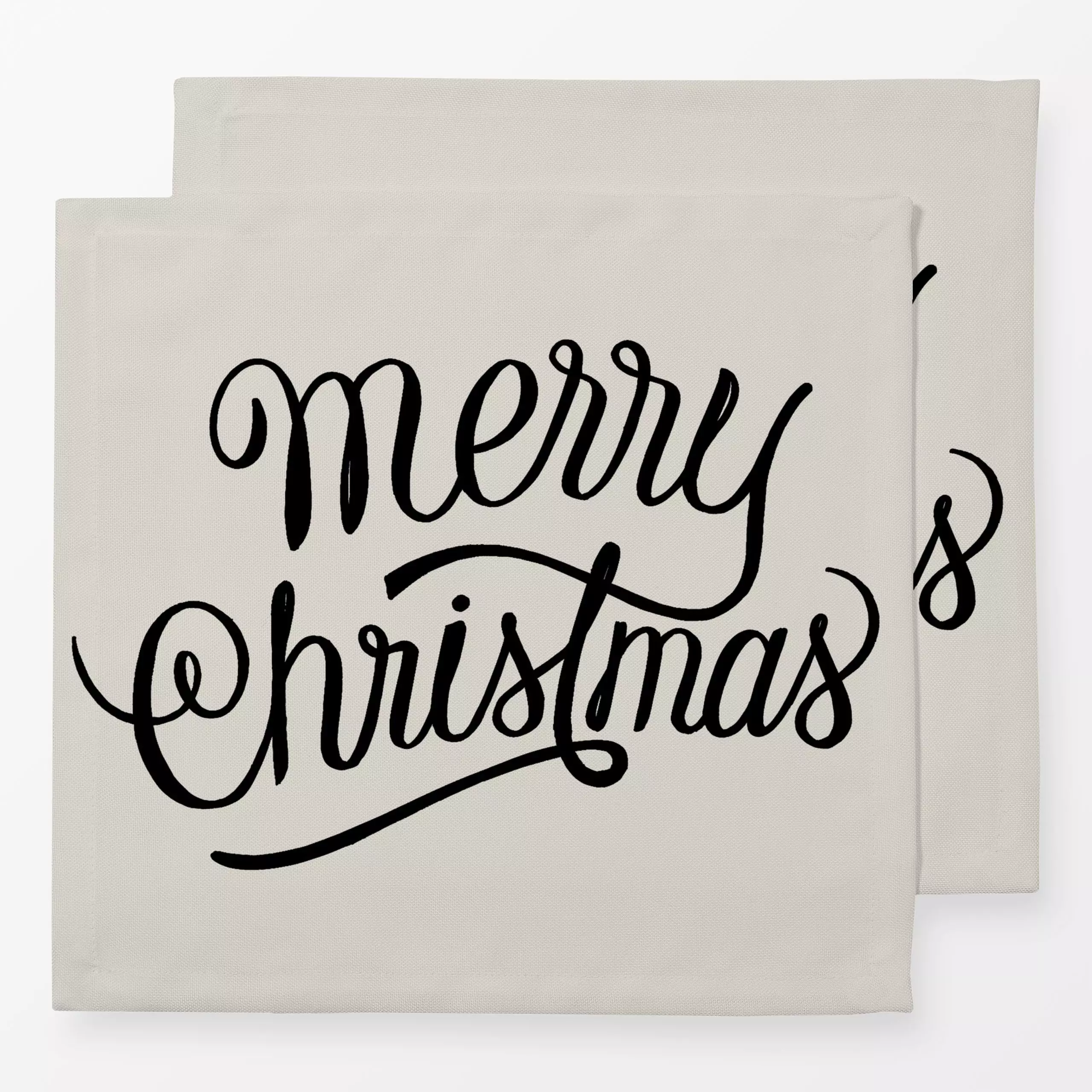 Servietten Vintage Holidays Merry Black - Sprüche & Schriftzüge, Weihnachten, Retro & Vintage - von „Monika Strigel"; Retro,...