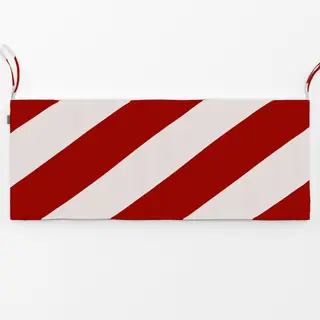 Bankauflage Christmas Stripes Beige Rot