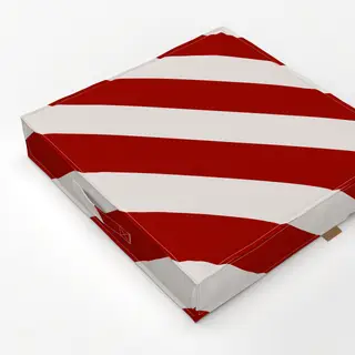 Bodenkissen Christmas Stripes Beige Rot