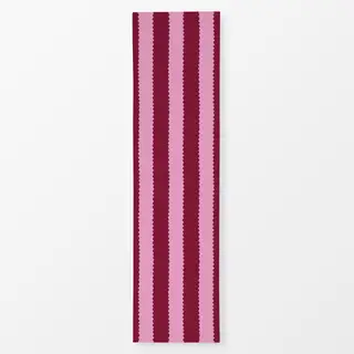 Tischläufer Wellenstreifen rot rosa