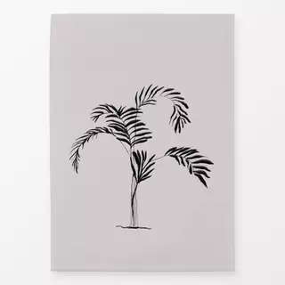 Geschirrtuch Palme Grau
