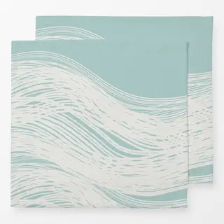 Servietten abstrakte Welle icy blau