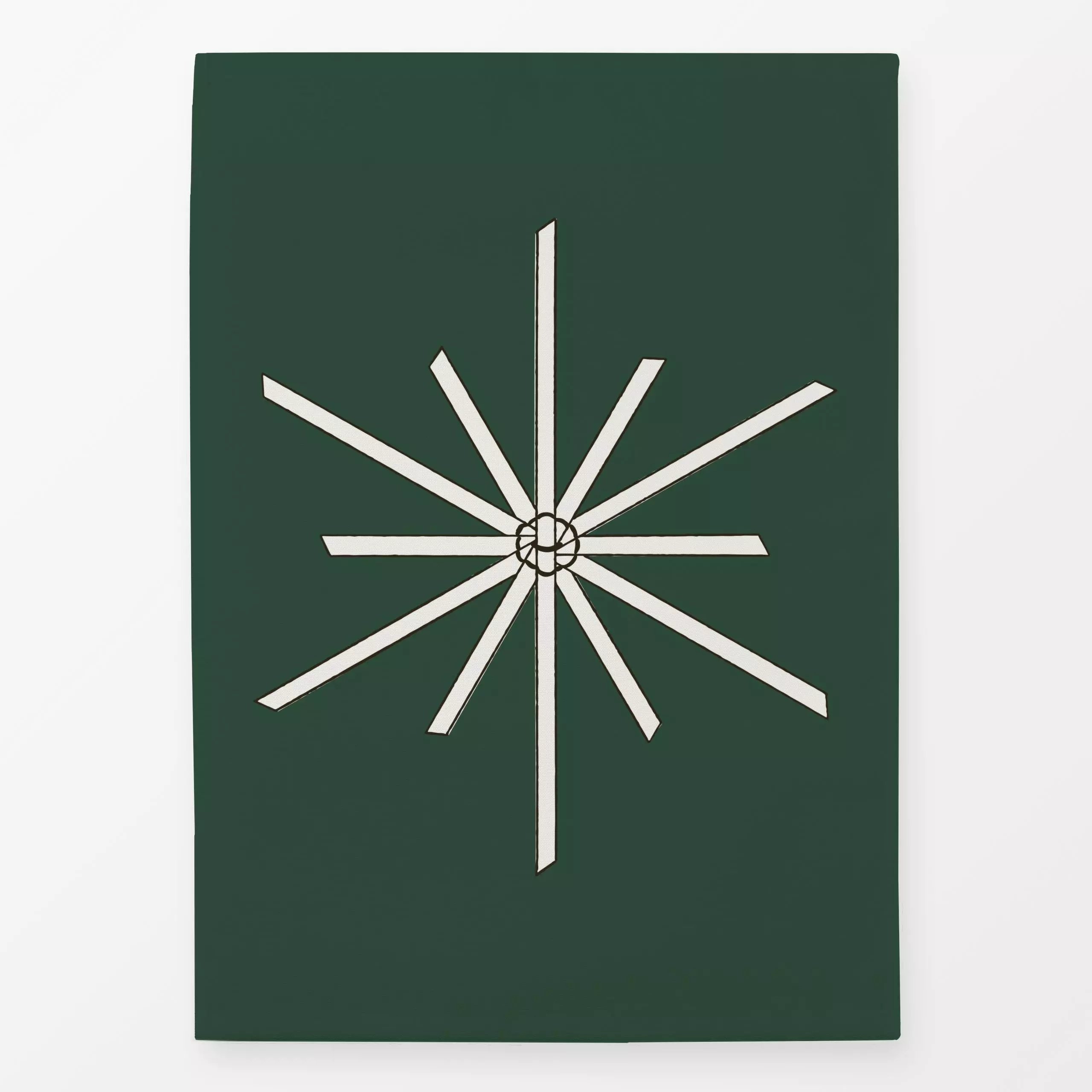 Geschirrtücher Strohstern grün Wendekissen - Weihnachten, Winter - von „Kathrin Woo"; Weihnachten, modern, Winter, xmas, Wei...