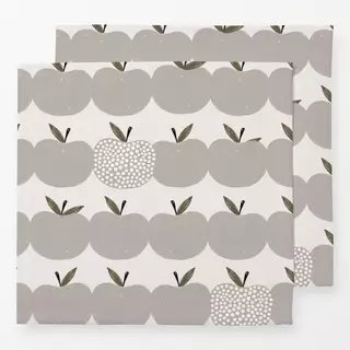 Servietten Allover Apfel grau