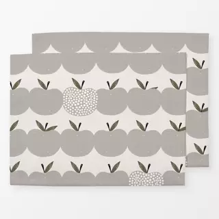 Tischset Allover Apfel grau