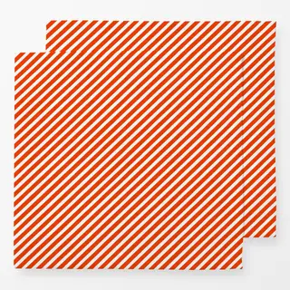 Servietten Diagonale Streifen Rot