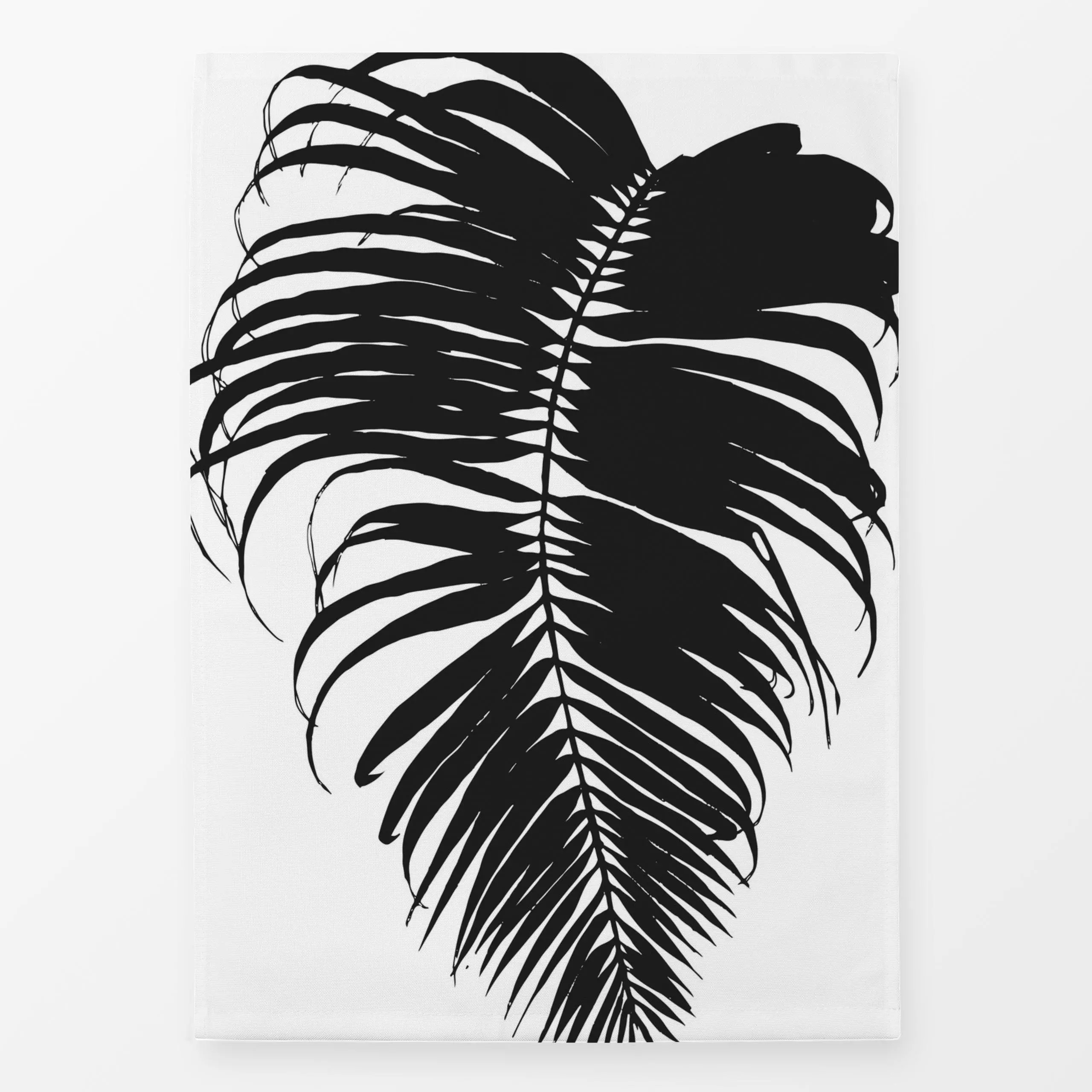 Geschirrtücher Butterfly Palm Leaf - Black - Pflanzen & Botanik - von „BOUDOIR BOBO"; Palmen, tropical, palmleaves, Palmblat...