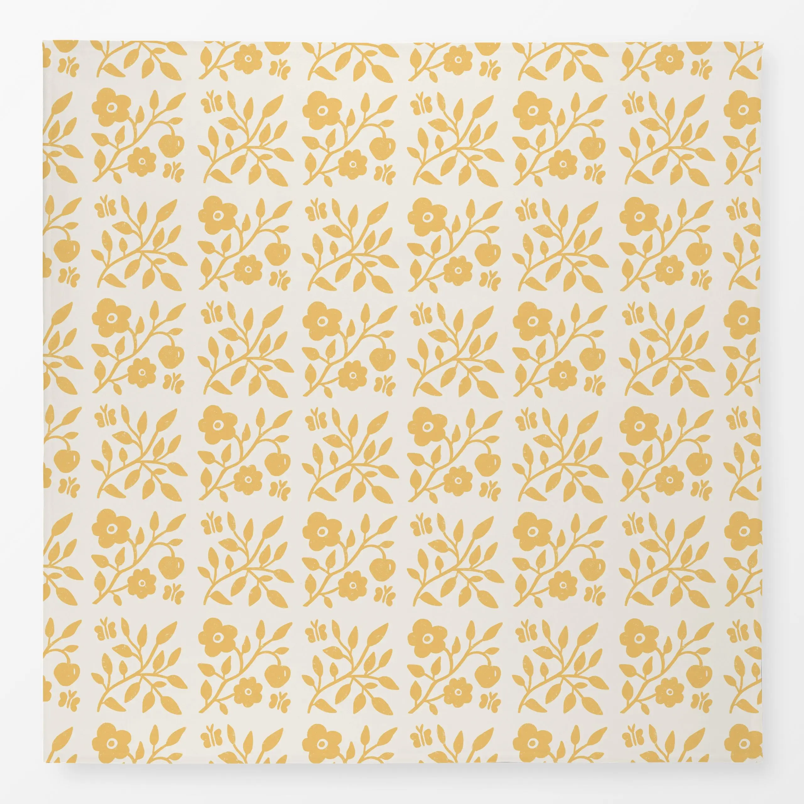 Tischdecke Blütenzweig Gold Gelb, Blumen, Sommer, von Laurella Vie Studio