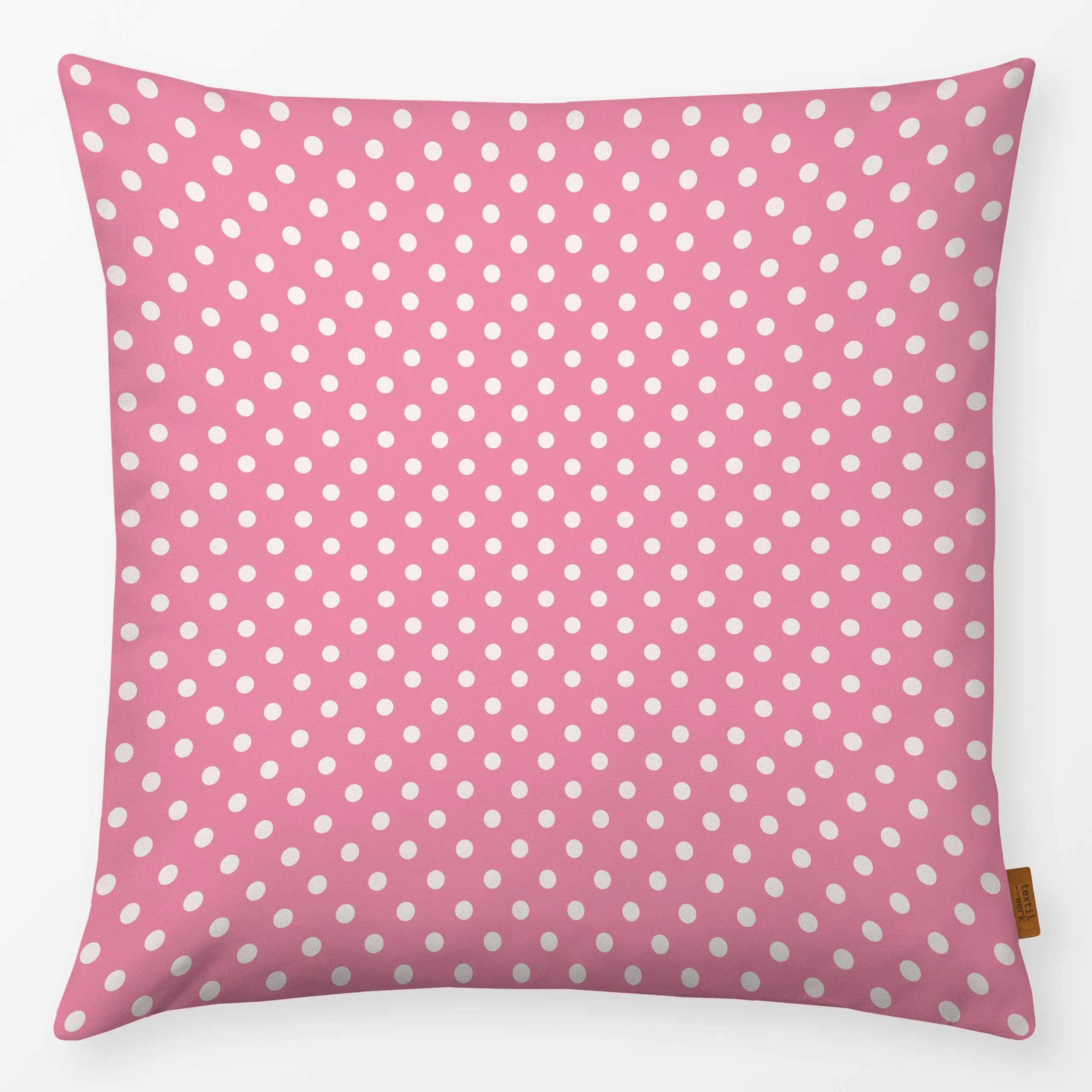 Kissen Punkte Polkadot Beige Pink - Frühling, Symbole & Muster, Ostern - von „Kathrin Woo"; minimal, Punkte, kleingemustert,...