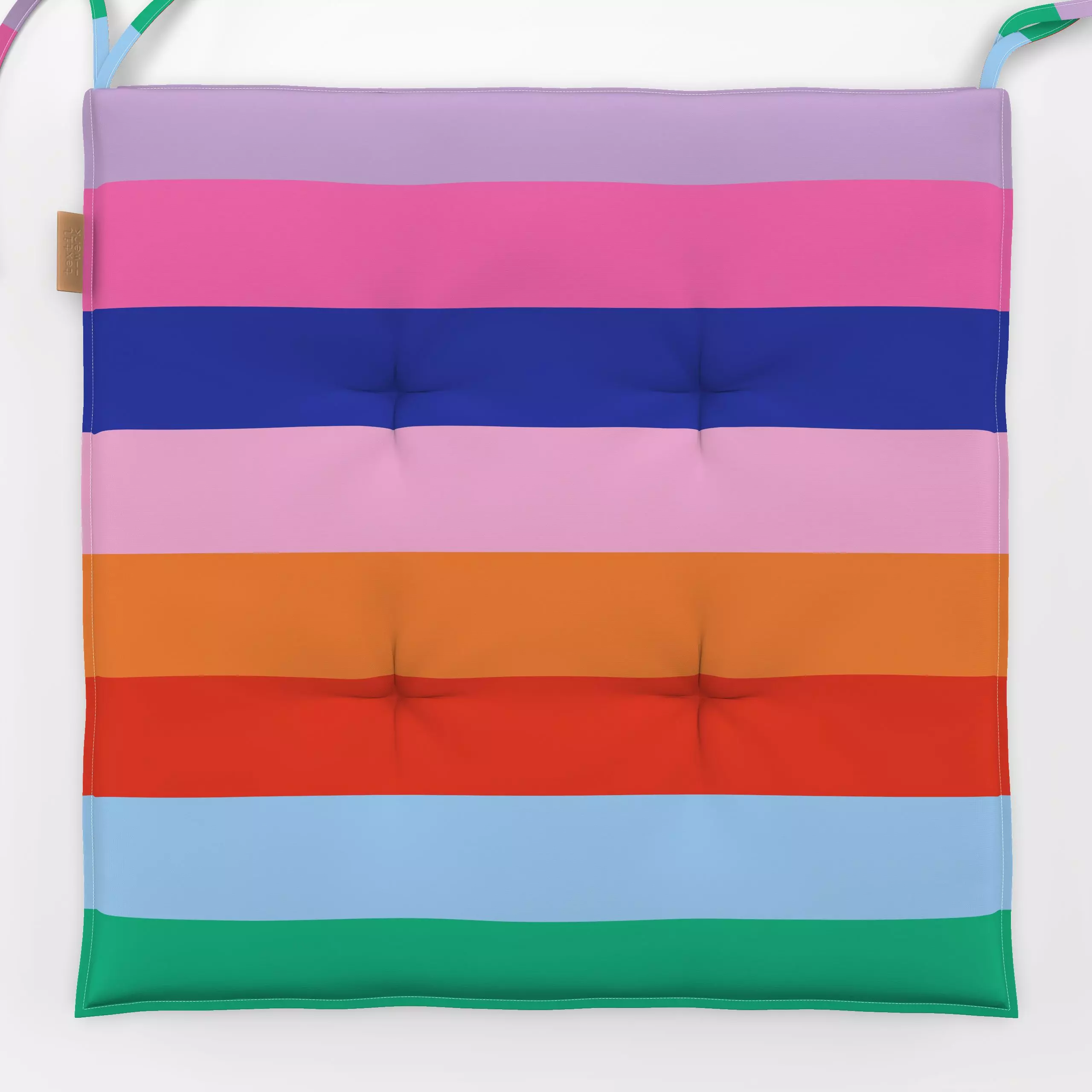 Sitzkissen Regenbogen Streifen - Symbole & Muster - von „Lisa Jasmin Bauer"; Streifen, Regenbogen, bunt, gestreift, trendfar...
