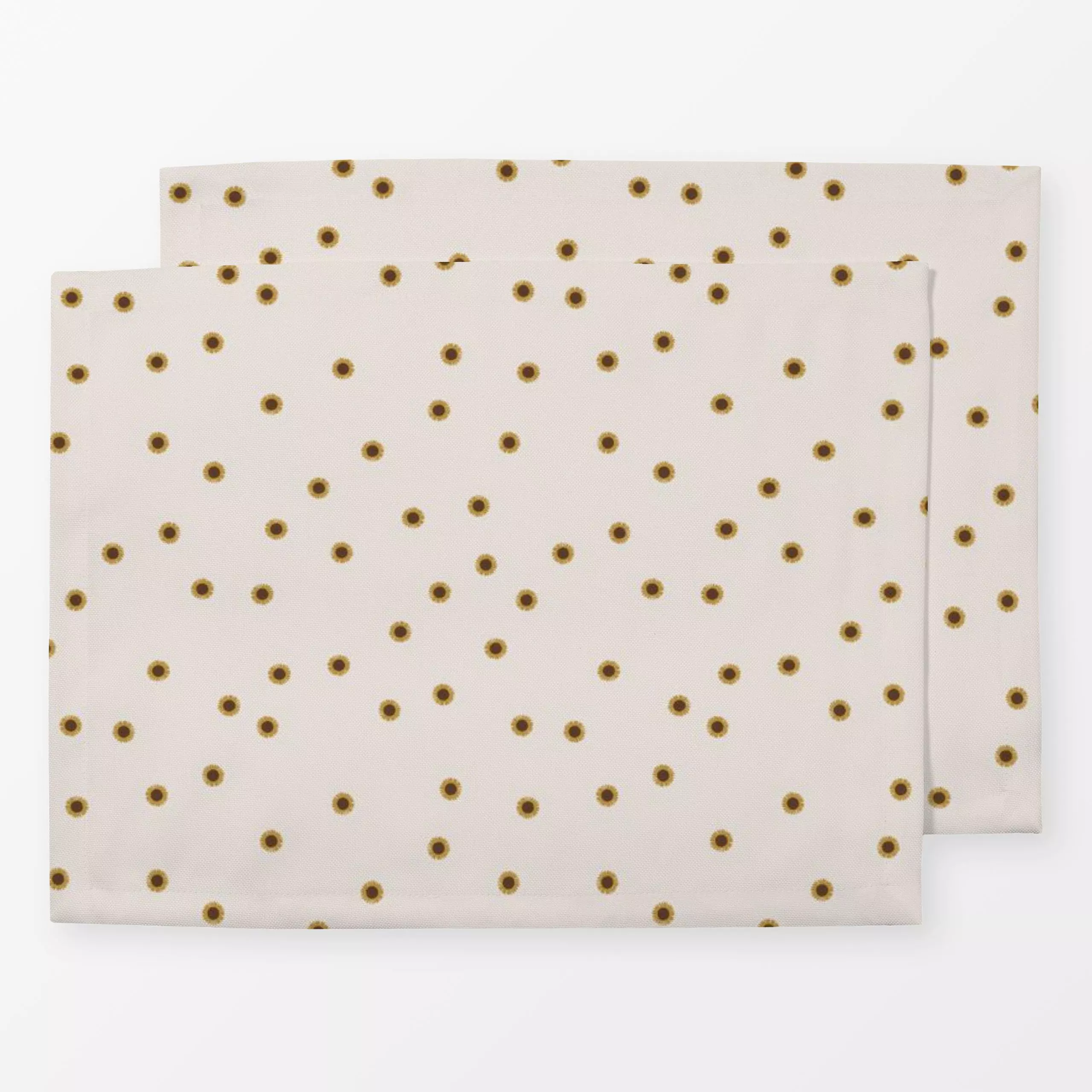 Tischset Sonnenblumen Ditsy - Blumen & Florales, Symbole & Muster - von „DEINKI"; Blumen, sonnenblumen, Herbst, ditsy, Ernte...