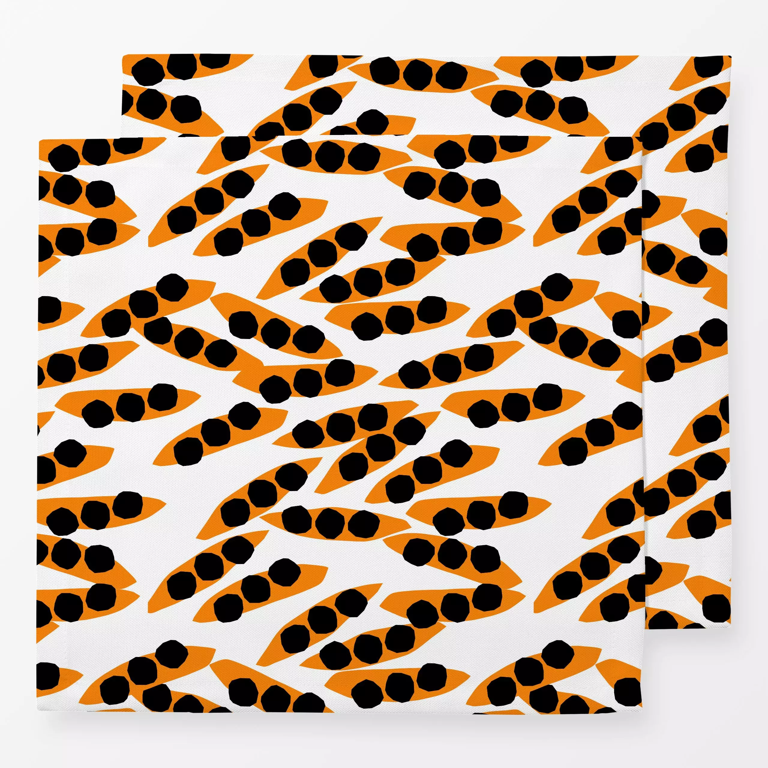 Servietten Cornfield Orange - Symbole & Muster - von „Lisa Jasmin Bauer"; Muster, abstrakt, Orange, Herbst, pattern, trendfa...