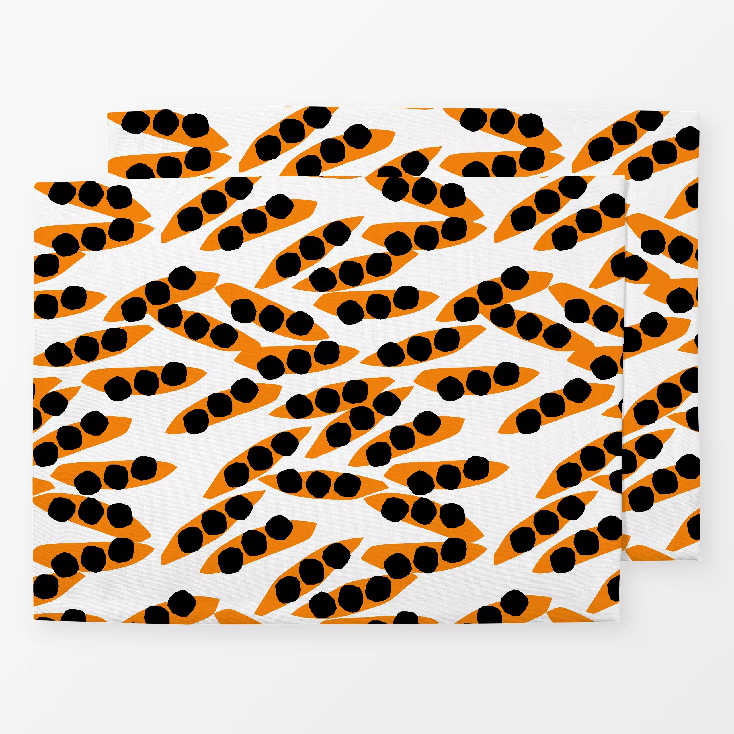 Tischset Cornfield Orange - Symbole & Muster - von „Lisa Jasmin Bauer"; Muster, abstrakt, Orange, Herbst, pattern, trendfarb...