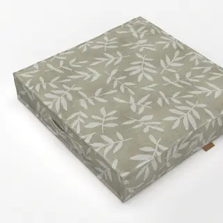Bodenkissen Leaf Pattern Olive Beige