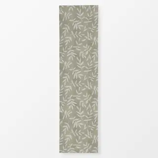 Tischläufer Leaf Pattern Olive Beige