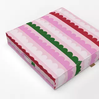 Bodenkissen Wintermuster auf pink