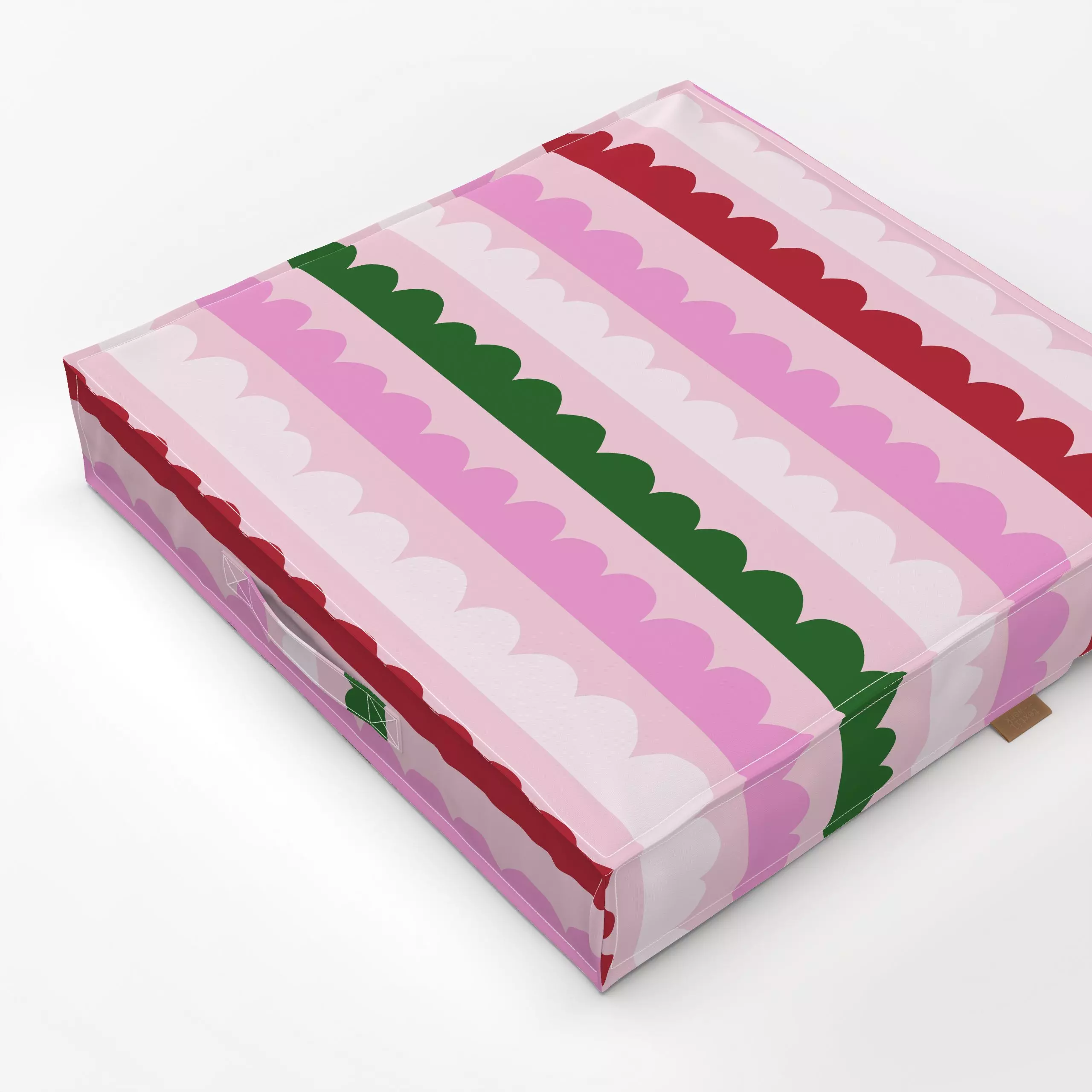 Bodenkissen Wintermuster auf pink - Weihnachten, Symbole & Muster - von „Iris Knabenschuh Textildesign"; Weihnachten, Winter...