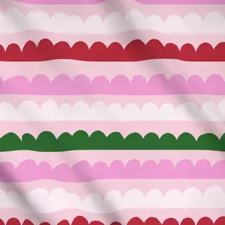 Meterware Wintermuster auf pink