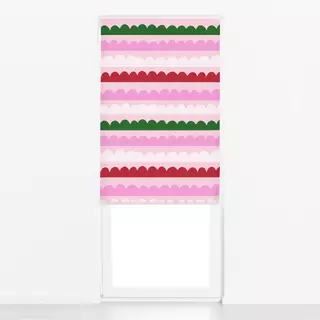 Raffrollo Wintermuster auf pink