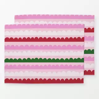 Tischset Wintermuster auf pink