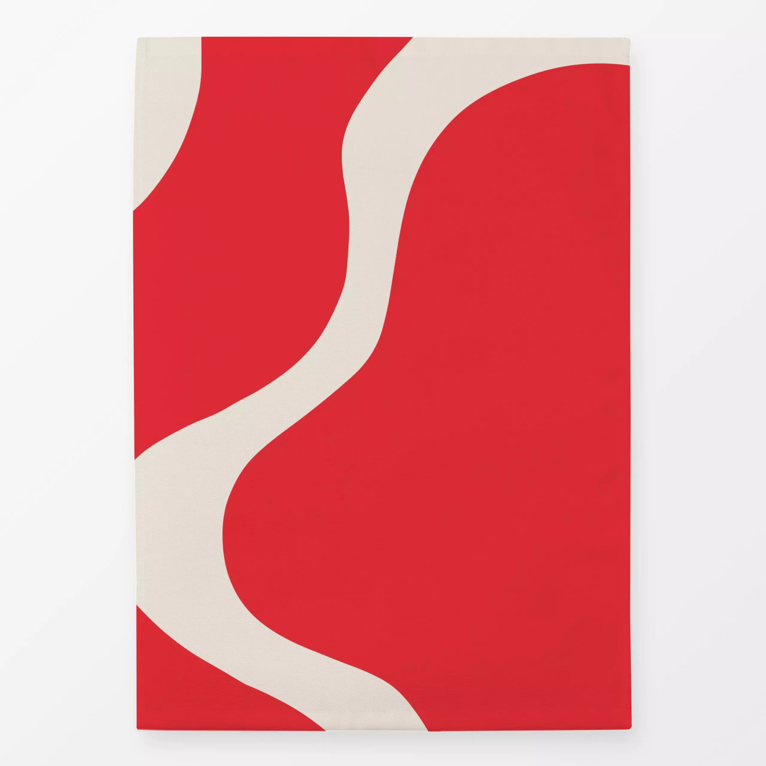 Geschirrtücher High-Five Rot Beige - Symbole & Muster - von „textilwerk"; abstrakt, Geburtstag, modern, grafisch, bunt, part...