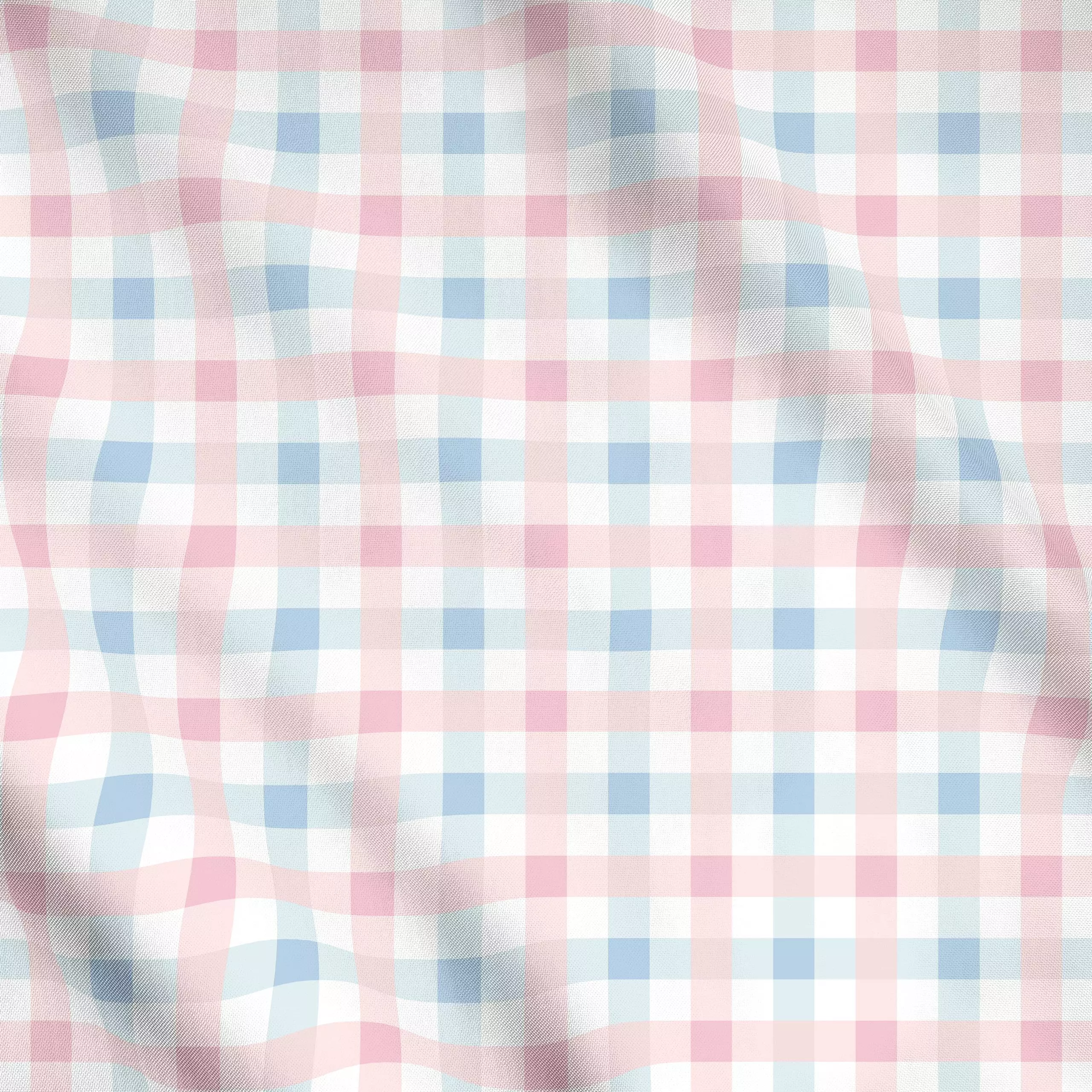 Meterware Soft Plaid rosa blau, gemustert, Ostern, von Katrin Graff