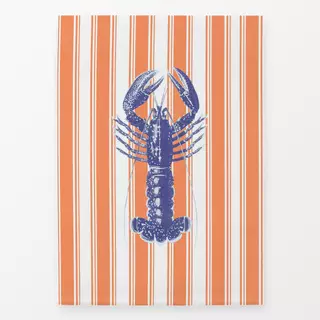 Geschirrtuch Coastal Stripes and Lobster II