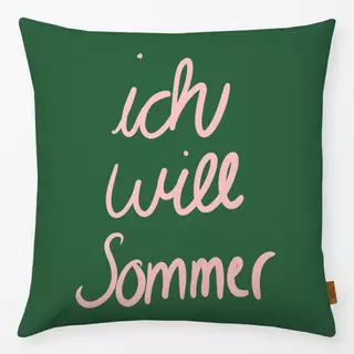 Kissen Ich will sommer grün