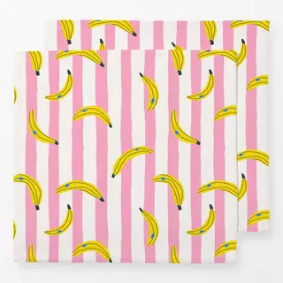 Servietten Banana Stripes Pink