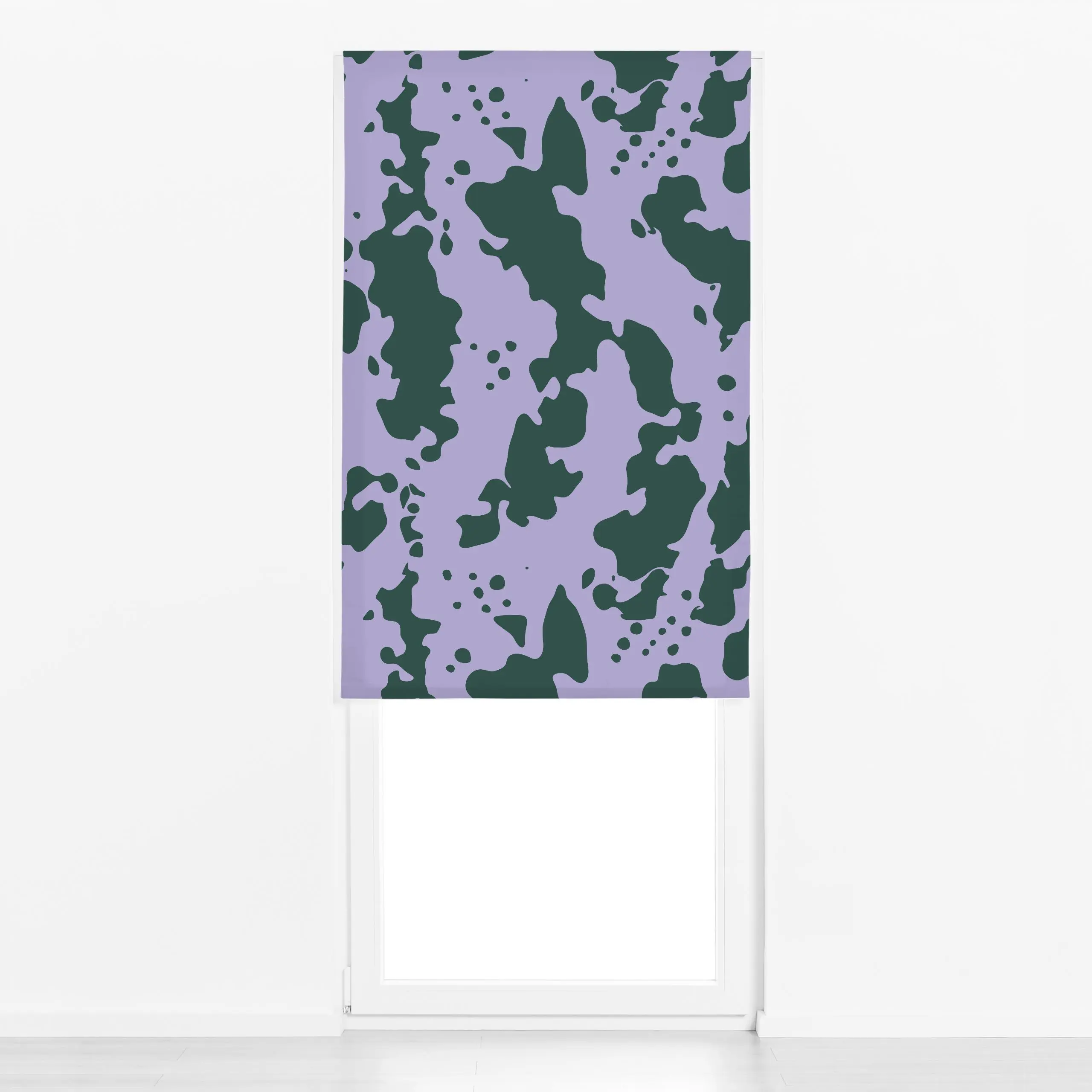 Raffrollo Organic Shapes | lila - Symbole & Muster - von „moDeern Design Studio"; Punkte, modern, formen, organisch, lila, g...